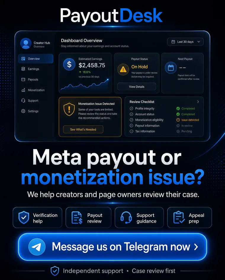 PayoutDesk payout issue creative