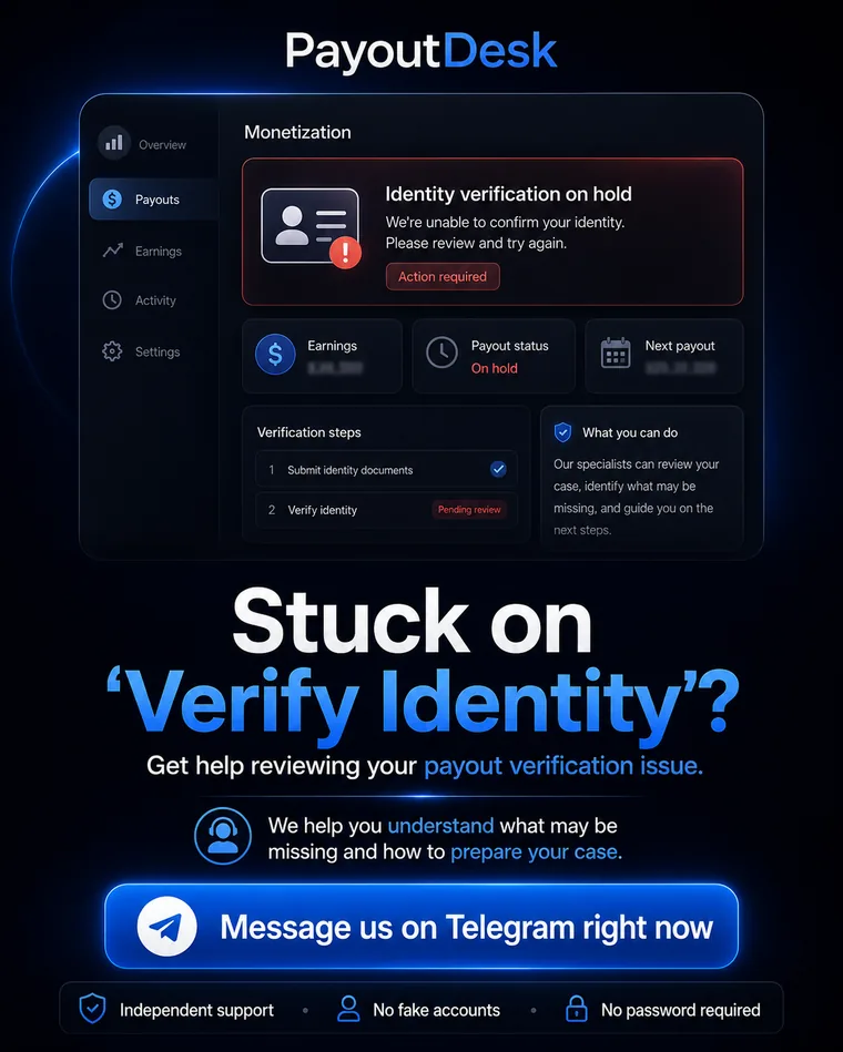 Identity verification on hold example